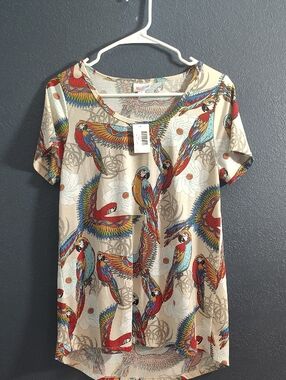 Tropical Soft  Exotic Colorful Parrot Print T-shirt